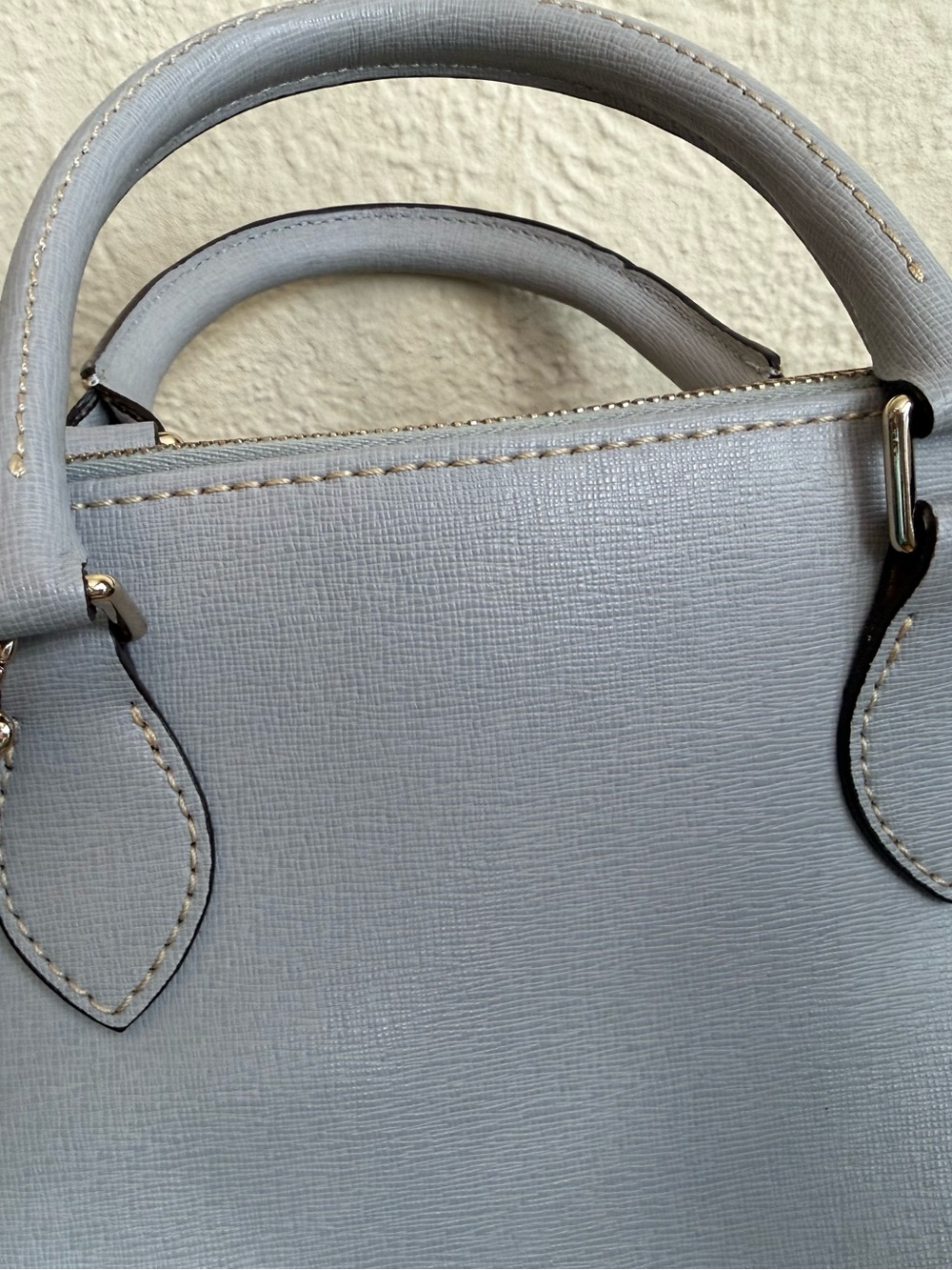 Dooney & Bourke Saffiano Leather Domed Satchel | Dove Gray | Dust Bag Included - Picture 11 of 11
